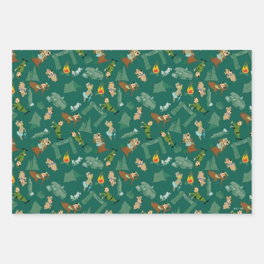 Yogi Beer en vrienden Jellystone Park Camp Pattern Inpakpapier Vel (Voorkant)