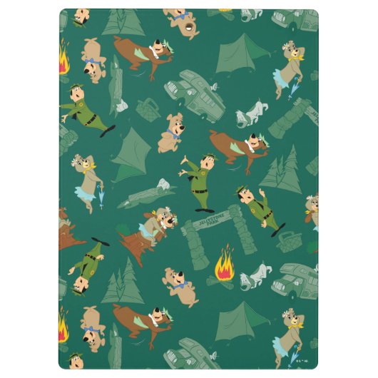 Yogi Beer en vrienden Jellystone Park Camp Pattern Klembord (Achterkant)