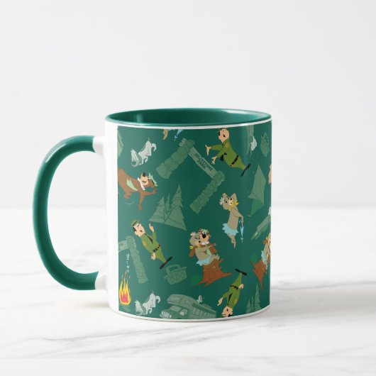 Yogi Beer en vrienden Jellystone Park Camp Pattern Mok (Links)