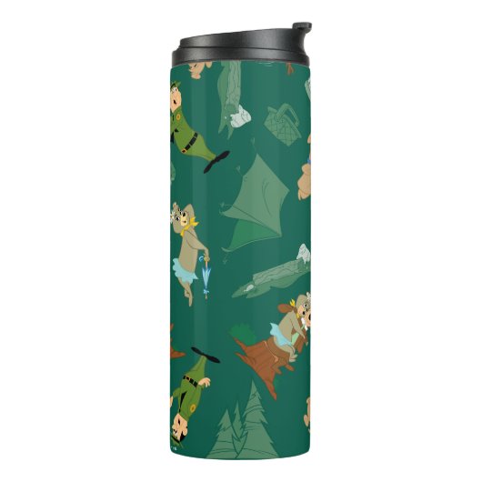 Yogi Beer en vrienden Jellystone Park Camp Pattern Thermosbeker (Gedraaid links)