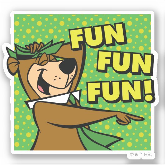 Yogi Beer Fun Fun Fun Sticker (Voorkant)