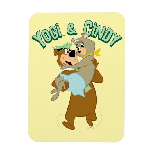 Yogi Beer met Cindy Beer Magneet (Verticaal)