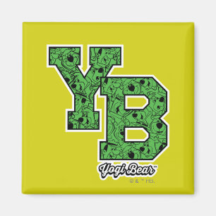 Yogi Beer met patroon Varsity Letters Magneet