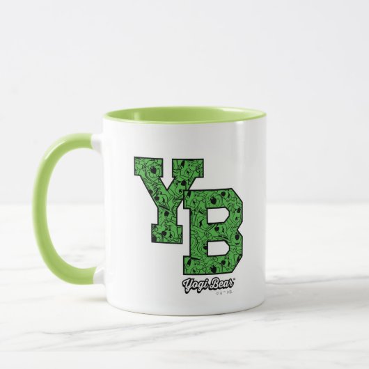 Yogi Beer met patroon Varsity Letters Mok (Links)