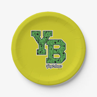 Yogi Beer met patroon Varsity Letters Papieren Bordje
