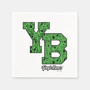 Yogi Beer met patroon Varsity Letters Servet