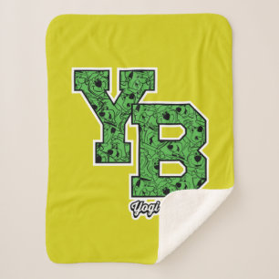 Yogi Beer met patroon Varsity Letters Sherpa Deken