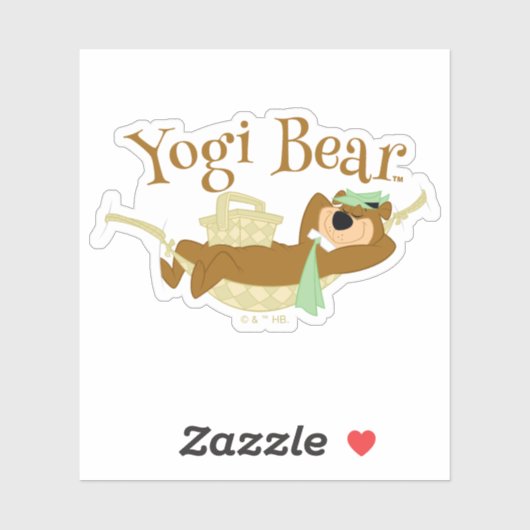 Yogi Beer Picknick Hangmat Nap Tijd Sticker (Vel)