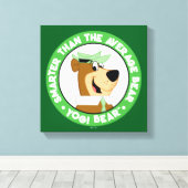 Yogi Beer Smiling Portrait Canvas Afdruk (Insitu (Houten vloer))