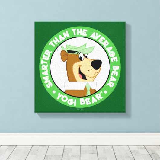 Yogi Beer Smiling Portrait Canvas Afdruk (Insitu (Houten vloer))