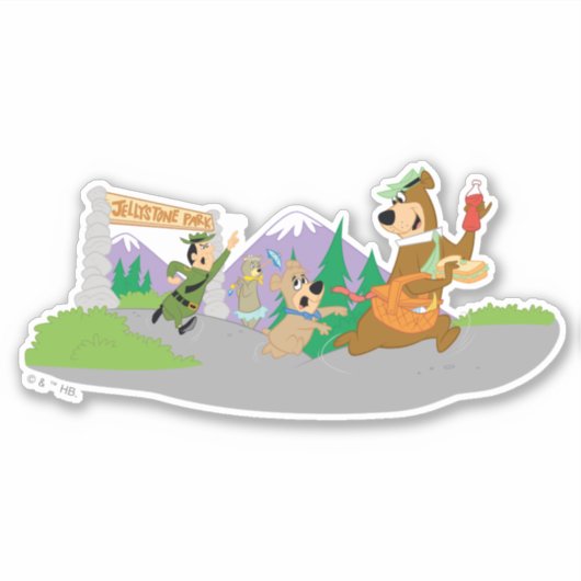 Yogi Beer's grote picknickmand ontsnapping Sticker (Voorkant)