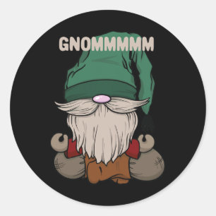 Yogi Dwerg Funny Gnommmmm Yoga Design Lotus Positi Ronde Sticker