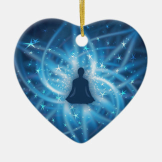 Yogi meditating keramisch ornament