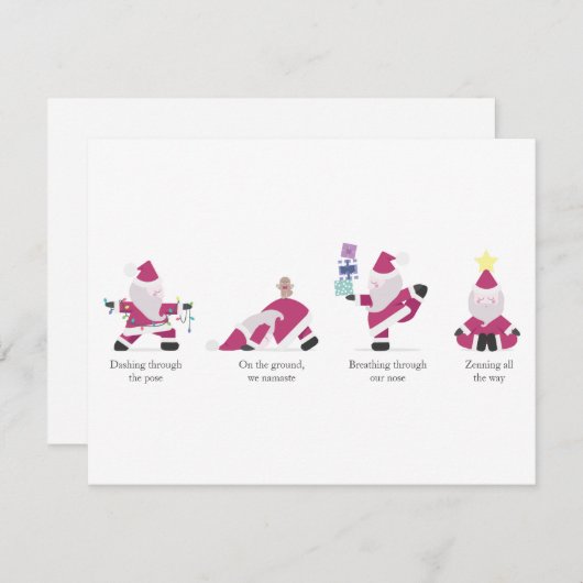 Yogi Père Noël Funny Yoga Pun Noël Carte (Devant / Derrière)