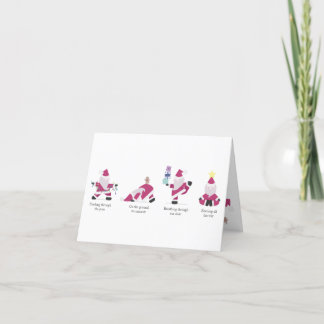 Yogi Père Noël Funny Yoga Pun Noël Carte