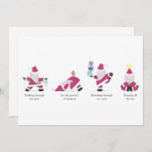 Yogi Père Noël Funny Yoga Pun Noël Carte (Devant / Derrière)