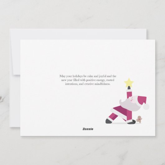 Yogi Père Noël Funny Yoga Pun Noël Carte (Dos)