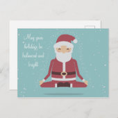 Yogi Santa - gepersonaliseerd Briefkaart (Voorkant / Achterkant)