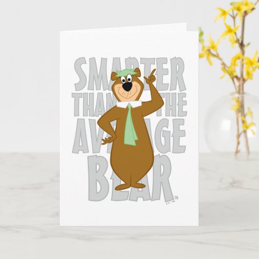 Yogi "Slimmer dan het gemiddelde Beer" Kaart (Gele Bloem)