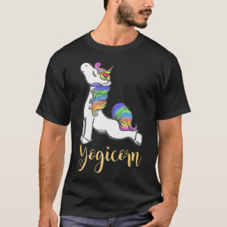 Yogicorn Schattige Magische Eenhoorn Yoga Workout  T-shirt