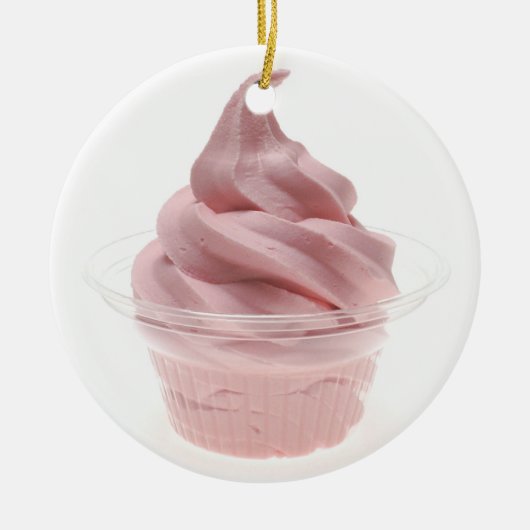 Yogurt, bevroren keramisch ornament (Voorkant)