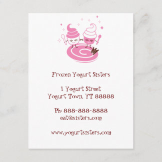 Yogurt Sisters Invitation, bevroren Kaart