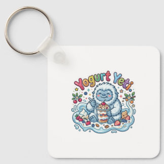 Yogurt Yeti – Grappig Monster Voedsel Grappen T-Sh Sleutelhanger