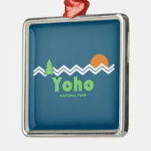 Yoho Nationaal Park Retro Metalen Ornament (Links)