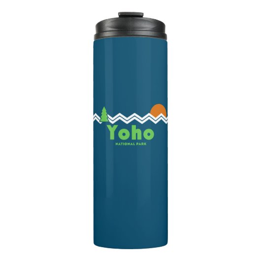 Yoho Nationaal Park Retro Thermosbeker (Voorkant)