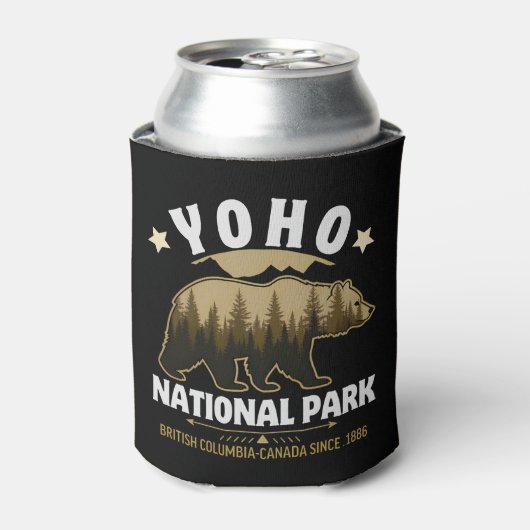 Yoho National Park Bear Design – British Columbia  Blikjeskoeler (Blikje Voorkant)
