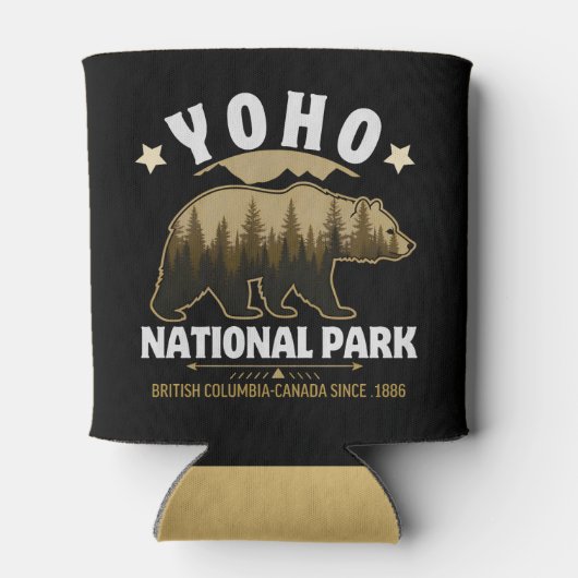 Yoho National Park Bear Design – British Columbia  Blikjeskoeler (Achterkant)
