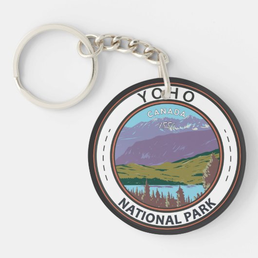 Yoho National Park Canada Badge Sleutelhanger (Voorkant)