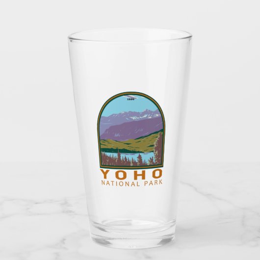 Yoho National Park Canada Travel Art Glas (Voorkant)