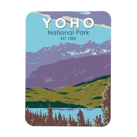 Yoho National Park Canada Travel Art Magneet (Verticaal)