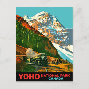 Yoho National Park, Canda. Stoomtrein Briefkaart