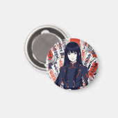 Yokai and protective talismans depicted in a Japan Magneet (Voorkant / Achterkant)