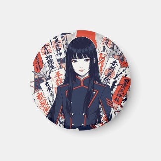 Yokai and protective talismans depicted in a Japan Magneet