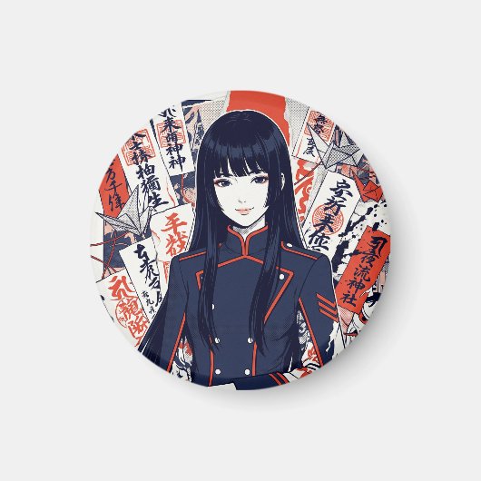 Yokai and protective talismans depicted in a Japan Magneet (Voorkant)