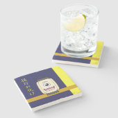 Yokai Chochin-obake (Papieren lantaarn spook) Stenen Onderzetter (Zijkant)