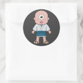 Yokai Hitotassukozou (eenodig Kind) Ronde Sticker (Tas)