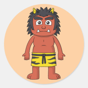Yokai Oni (Ogre) Ronde Sticker