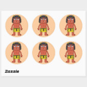 Yokai Oni (Ogre) Ronde Sticker (Vel)