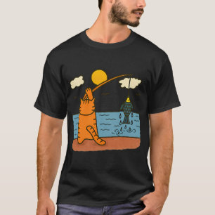 Yoko Visavontuur â€“ Cute Oranje Kat Vangt T-shirt