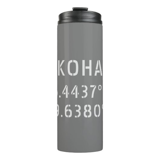 Yokohama Breedte- en Lengtegraad Thermosbeker (Voorkant)