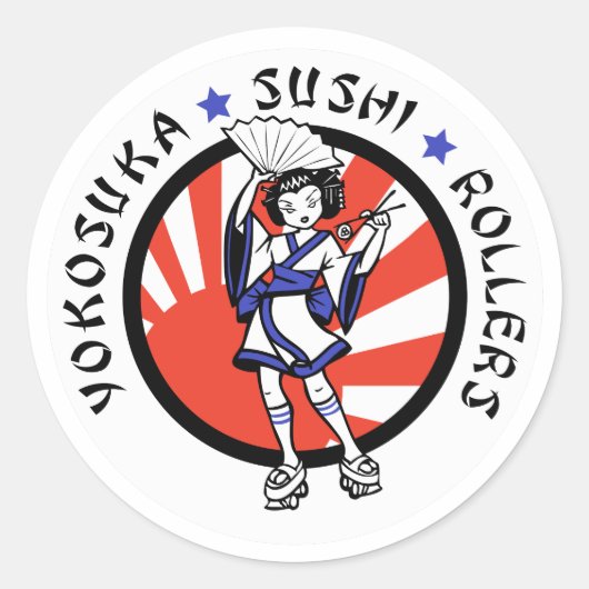 Yokosuka Sushi Rollers Stickers (Voorkant)