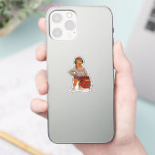 Yolked Gym Hen – Funny Chicken Fitness Workout Sticker (Telefoon)
