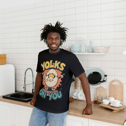 Yolks on You Funny Egg Pun Retro Design T-shirt