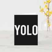 Yolo - Cool New Hip Hop Rap Funny Gift Tee  Kaart (Gele Bloem)