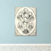 Yolo County lithografeerde portretten Canvas Afdruk (Insitu (Houten vloer))