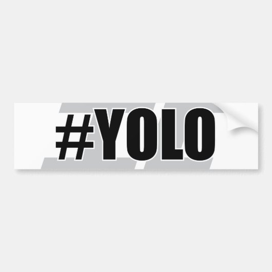 YOLO Hashtag Bumpersticker (Voorkant)